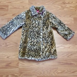 Fuzzy Leopard Pea Coat